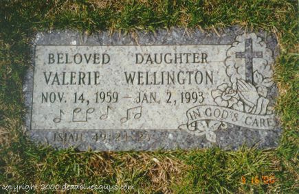 Valerie Wellington Headstone - Jody Page - March 2000